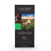 Cachet Uganda 80% ét tábla 100g   